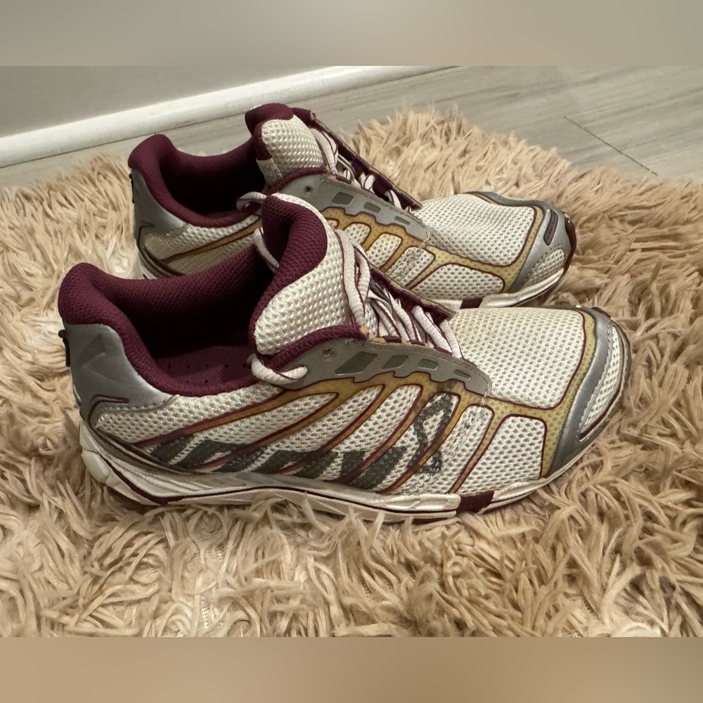Excellent Condition Women's Purple, Silver and White Inov8 Running Shoes